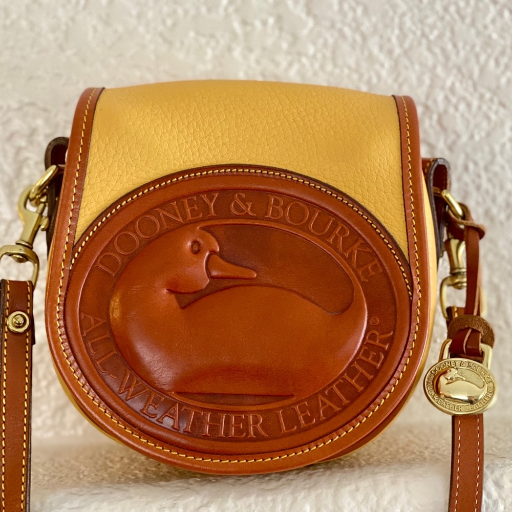 RARE Dooney & Bourke Yellow Vintage Duck Crossbody